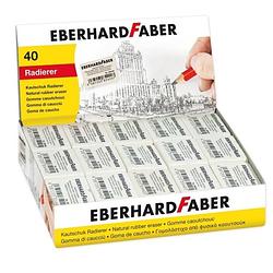 Foto van Gum eberhard faber voor potlood wit doos à 40 stuks