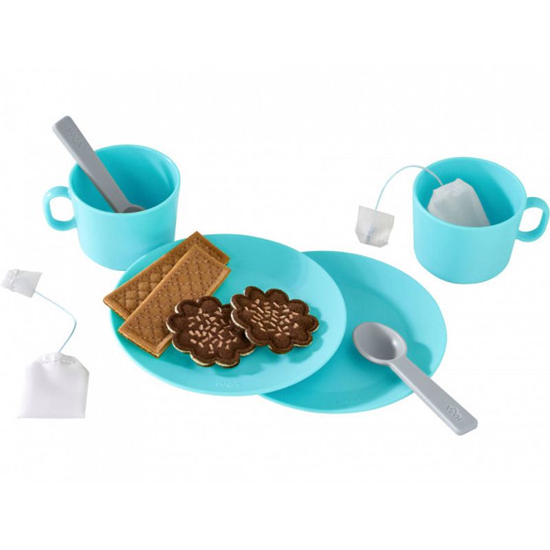 Foto van Haba servies theekransje junior 12 cm blauw 10-delig