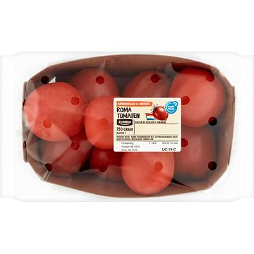 Foto van 2 voor € 4,00 | jumbo roma tomaten 750g aanbieding bij jumbo