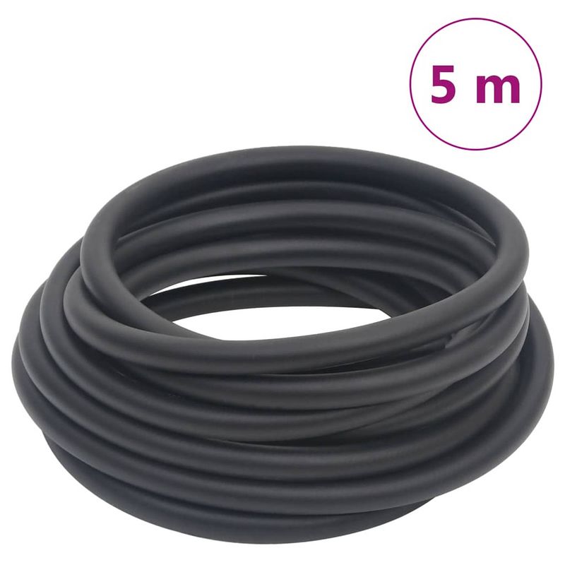 Foto van Vidaxl luchtslang hybride 5 m rubber en pvc zwart