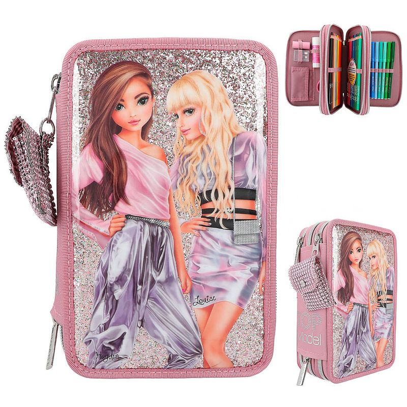 Foto van Topmodel 3-vaks etui glitter queen met glitter