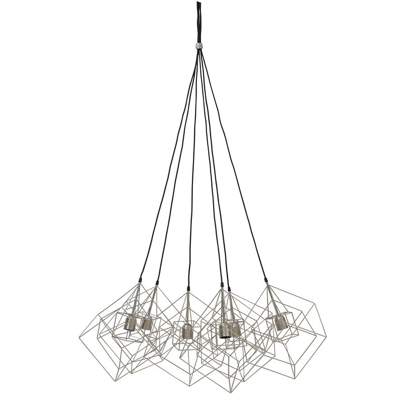 Foto van Light & living - hanglamp kubinka - 25x25x26 - zilver