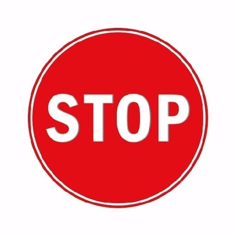 Foto van 10x stopbord stickers 15 cm - feeststickers