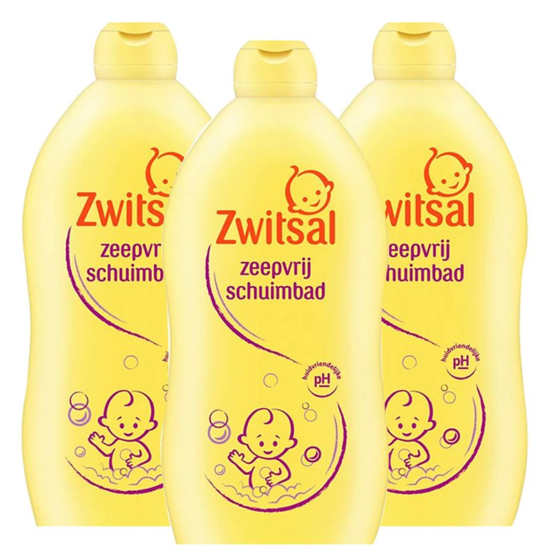 Foto van Zwitsal - zeepvrij schuimbad - 3 x 700 ml - voordeelpack