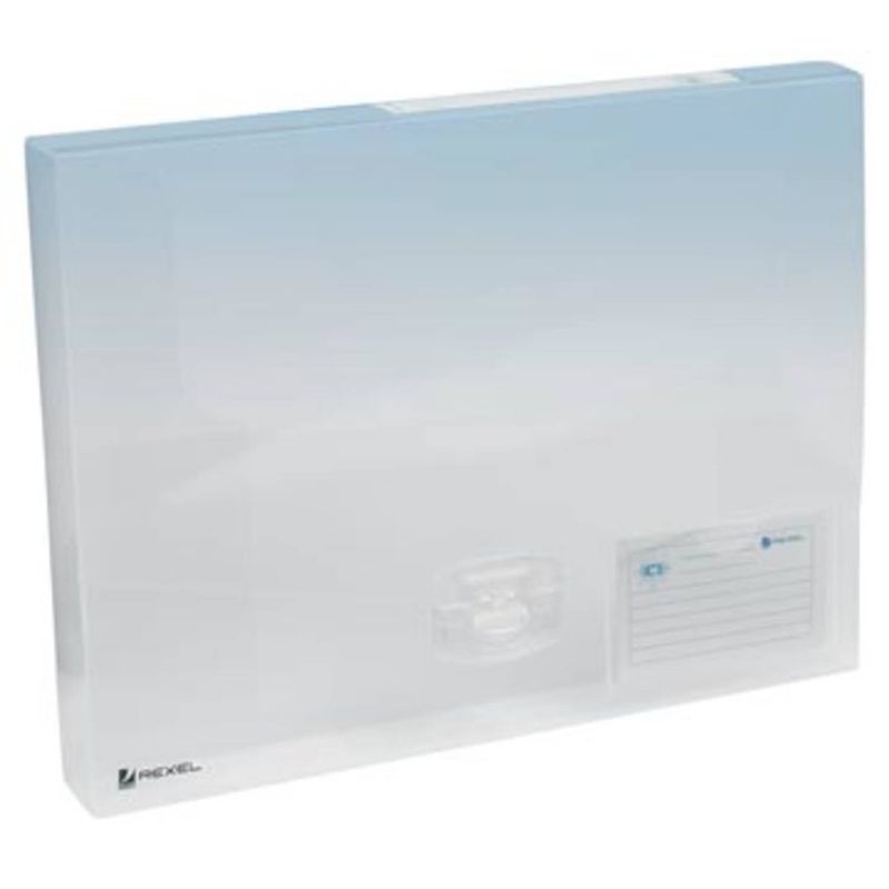 Foto van Rexel elastobox ice transparant, rug van 4 cm