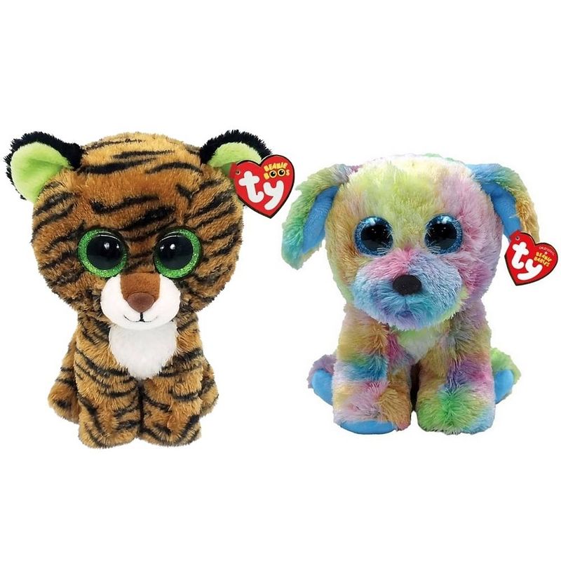 Foto van Ty - knuffel - beanie boo's - tiggy tiger & max dog