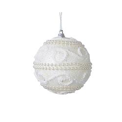 Foto van Kerstbal foam d8cm wit