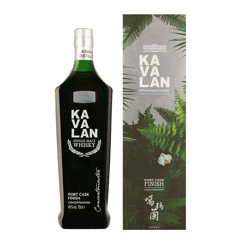 Foto van Kavalan concertmaster port cask finish 70cl whisky + giftbox