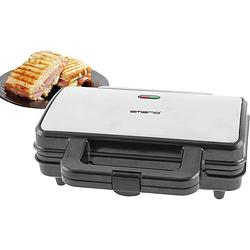 Foto van Emerio st-109562 sandwich toaster rvs, zwart