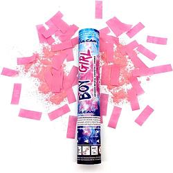 Foto van Gender reveal rookkanon roze meisje - confetti kanon - feest shooter - gender reveal party - confetti & rook