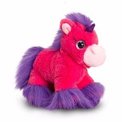 Foto van Pluche eenhoorn knuffel fuchsia roze 18 cm - knuffeldier