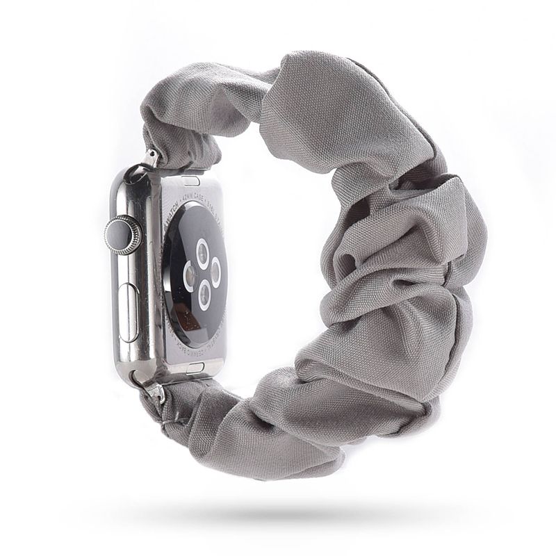 Foto van Smartphoneclip - bandje schrunchie grijs - voor apple watch 42-44mm