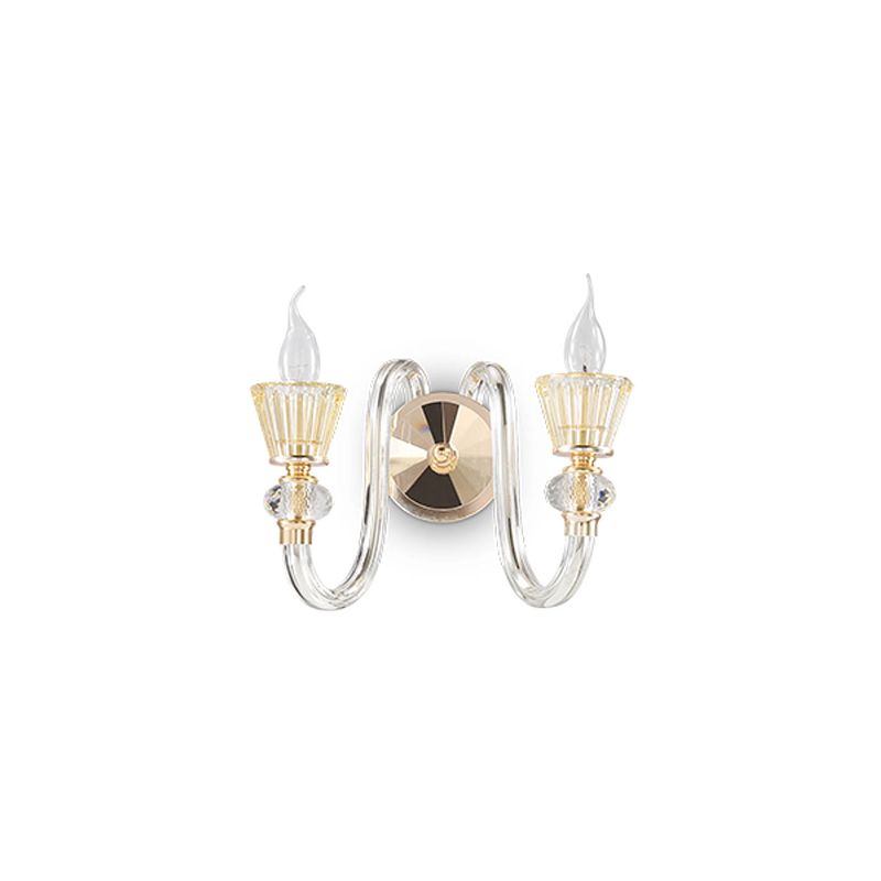 Foto van Stijlvolle ideal lux strauss wandlamp - modern design - goud