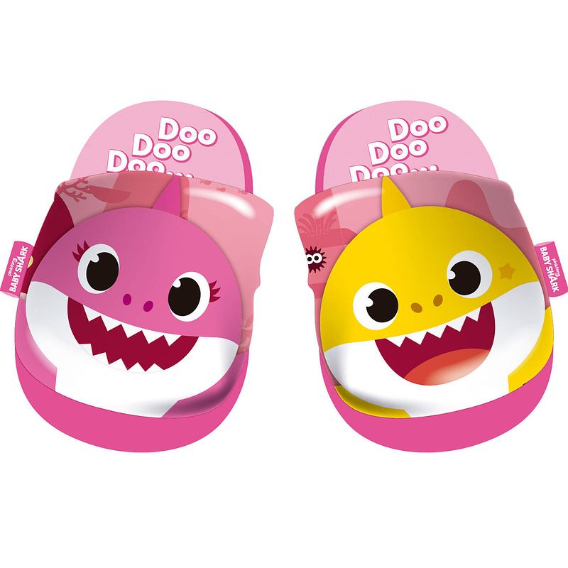 Foto van Pinkfong instappers baby shark junior polyester roze mt 32-33