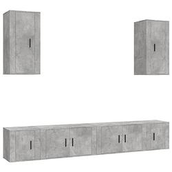 Foto van The living store tv-meubelset - classic betongrijs - 80x34.5x40cm - 40x34.5x40cm - 40x34.5x80cm