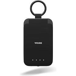 Foto van Wurk mini powerbank - mobiel oplader - geschikt voor iphone, apple en samsung - 2000 mah - zwart