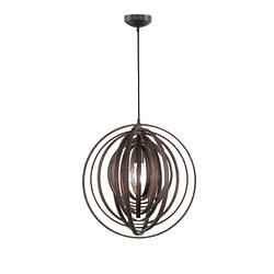 Foto van Moderne hanglamp boolan - aluminium - bruin