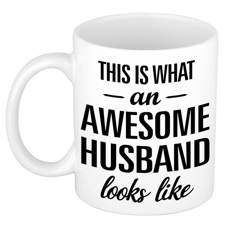 Foto van Awesome husband / echtgenoot cadeau mok / beker 300 ml - feest mokken