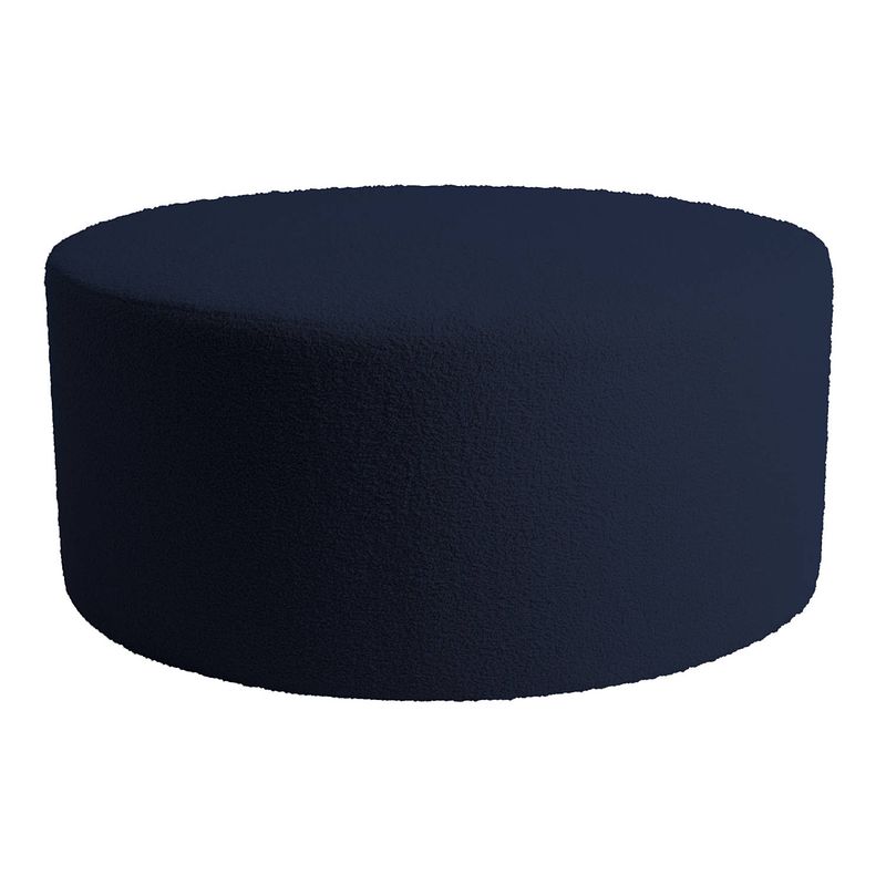 Foto van Ptmd evie teddy black blue round pouf