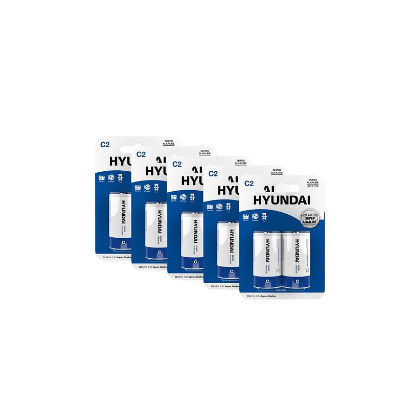 Foto van Hyundai batteries - super alkaline c batterijen - 10 stuks