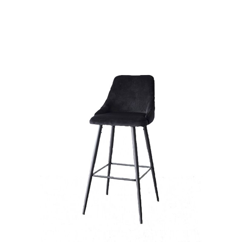 Foto van Giga meubel barstoel velvet zwart - metaal - 50x57x101cm - amber