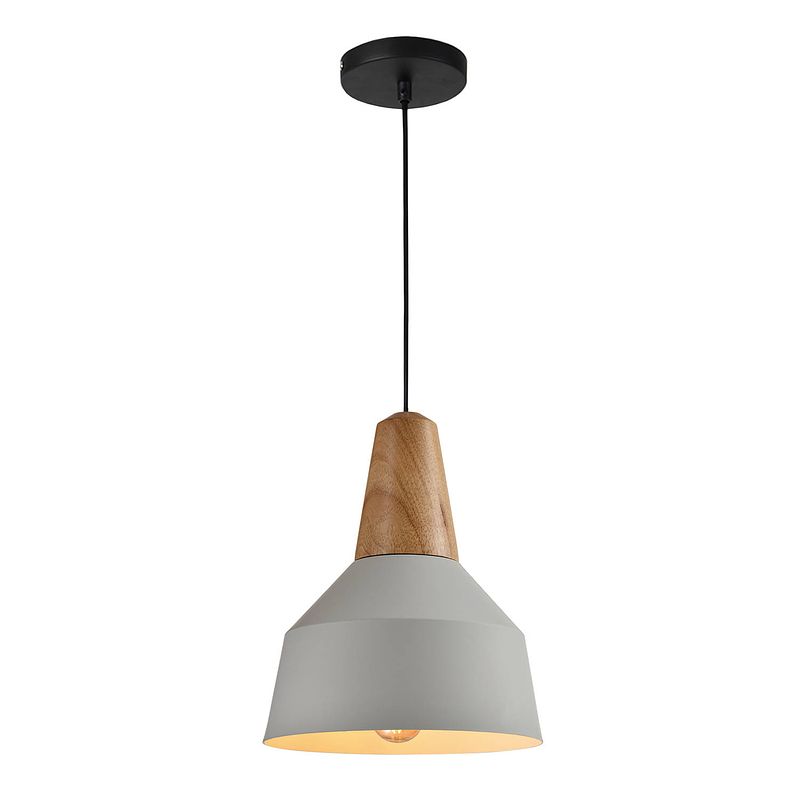 Foto van Quvio hanglamp rond grijs - quv5067l-grey