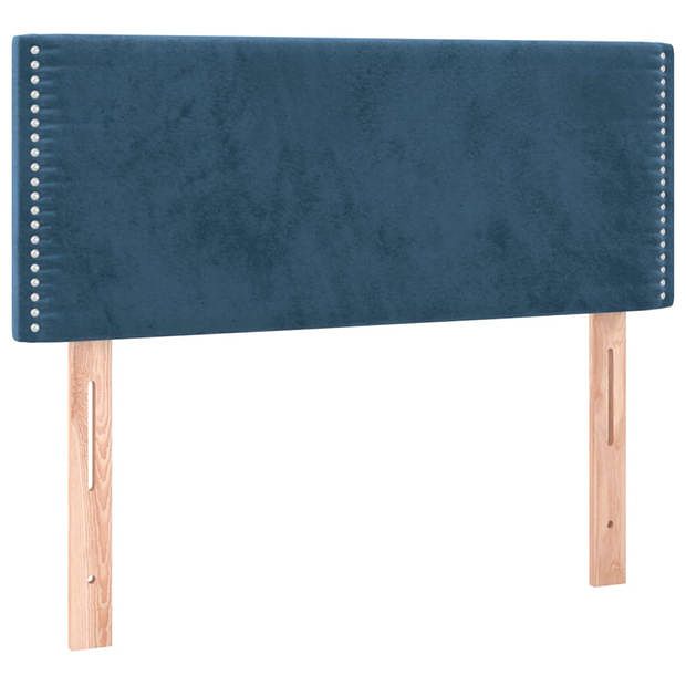 Foto van Vidaxl hoofdbord 90x5x78/88 cm fluweel donkerblauw