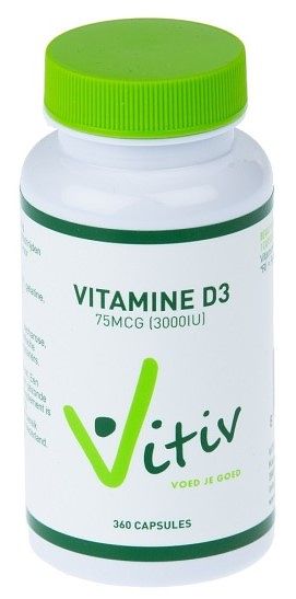 Foto van Vitiv vitamine d3 3000iu capsules