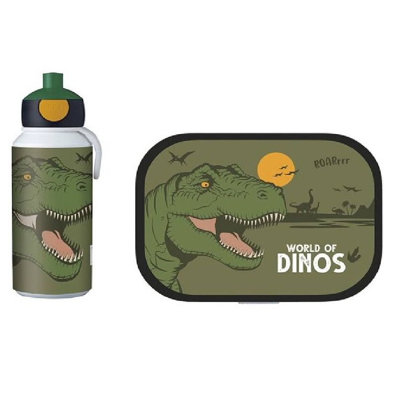 Foto van Mepal lunchset (schoolbeker & lunchbox) campus pop-up dino