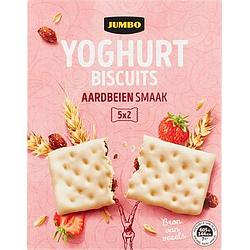 Foto van Jumbo yoghurt biscuits aardbei 5 x 2 stuks