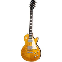Foto van Gibson original collection les paul standard 60s figured top honey amber elektrische gitaar met koffer
