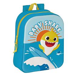 Foto van Schoolrugzak baby shark 3d blauw 22 x 27 x 10 cm