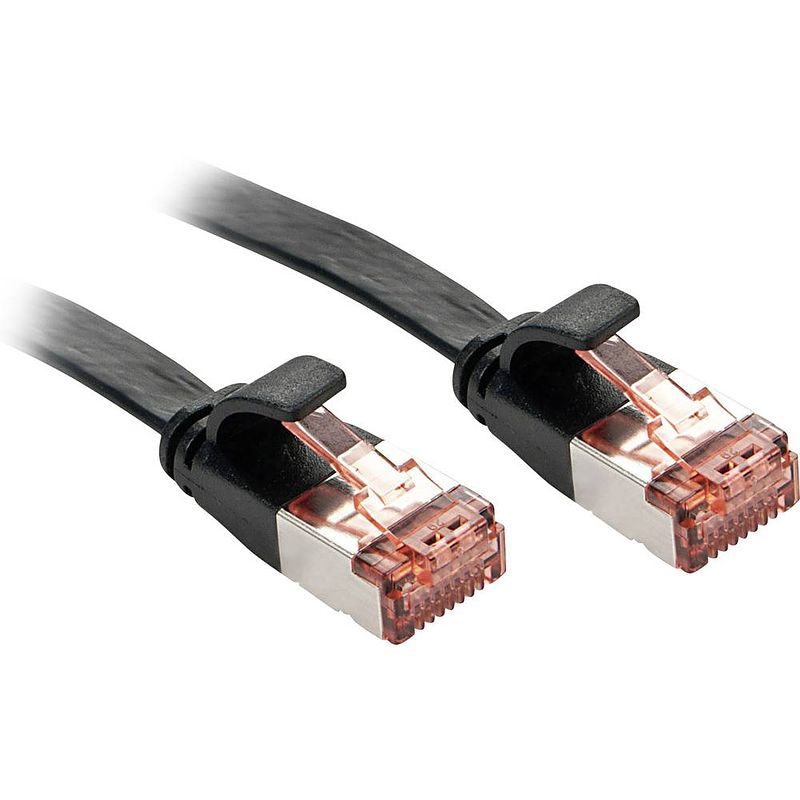 Foto van Lindy 47575 rj45 netwerkkabel, patchkabel cat 6 u/utp 10.00 m zwart snagless 1 stuk(s)