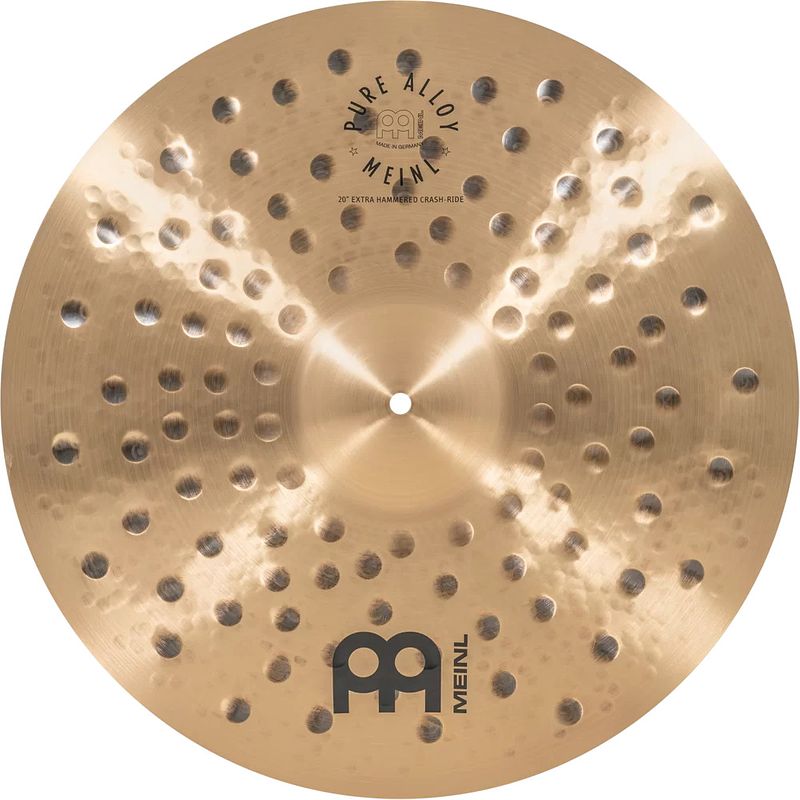 Foto van Meinl pure alloy extra hammered crash ride 20 inch crash-ride bekken