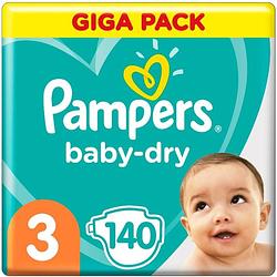 Foto van Pampers - baby dry - maat 3 - maandbox - 140 luiers