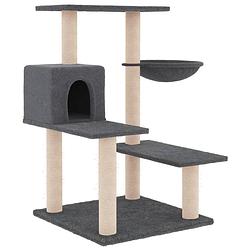 Foto van The living store kattenmeubel - alles-in-één kattenmeubel - 72.5 x 59.5 x 82.5 cm - donkergrijs