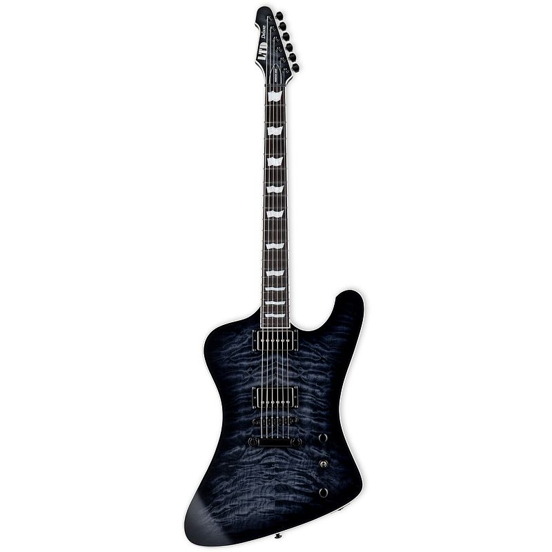 Foto van Esp ltd deluxe phoenix-1000 qm see thru black sunburst elektrische gitaar