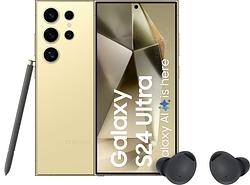 Foto van Samsung galaxy s24 ultra 256gb geel 5g + galaxy buds 2 pro zwart