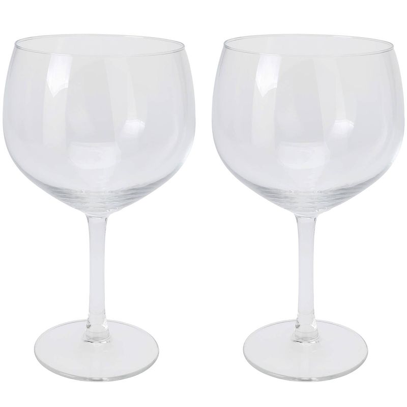 Foto van Excellent houseware cocktailglazen - 2x - 650 ml - gin tonic/spritz - cocktailglazen