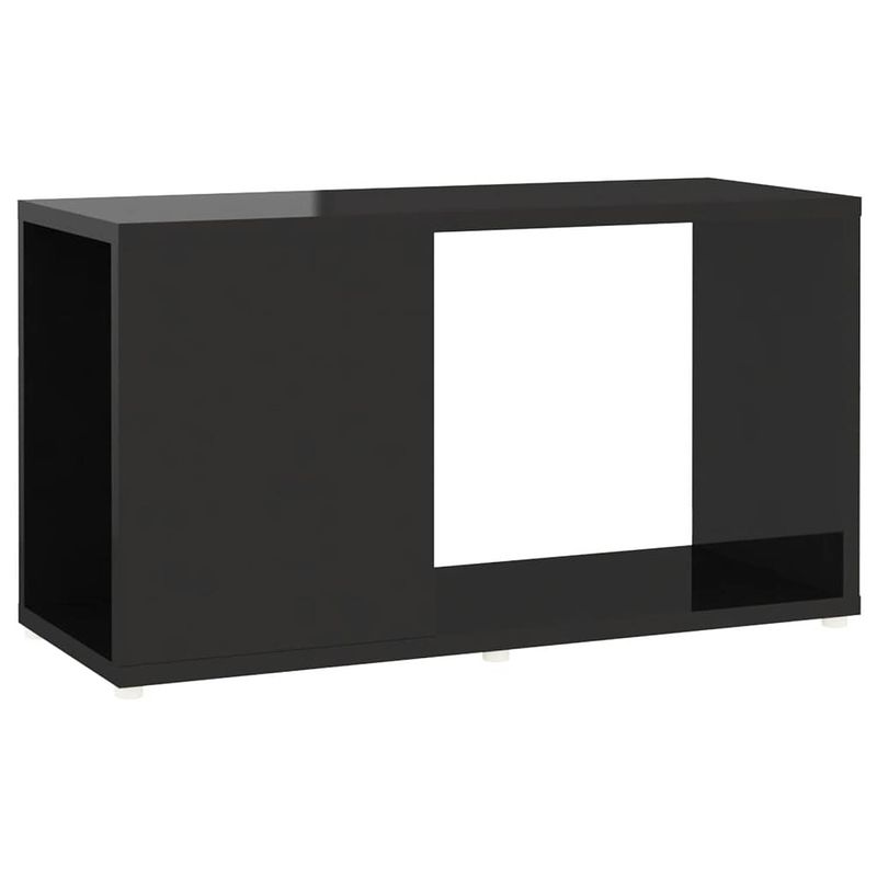 Foto van Vidaxl tv-meubel 60x24x32 cm spaanplaat hoogglans zwart