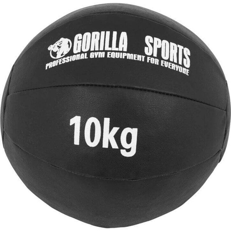 Foto van Gorilla sports medicijnbal - medicine ball - kunstleer - 10 kg