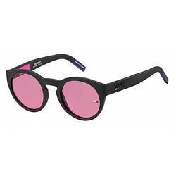 Foto van Tommy hilfiger zonnebril 0003/s cat.3 rond nylon zwart/roze