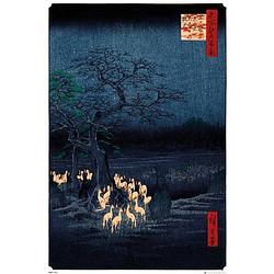 Foto van Gbeye hiroshige new years eve foxfire poster 61x91,5cm