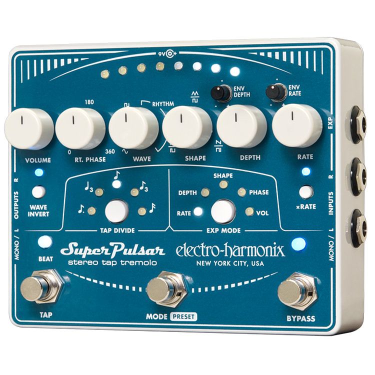 Foto van Electro harmonix super pulsar stereo tap tremolo pedaal