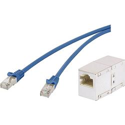 Foto van Renkforce rf-3828864 rj45 netwerkkabel, patchkabel cat 5e f/utp 10.00 m blauw snagless 1 stuk(s)