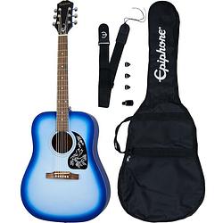 Foto van Epiphone starling acoustic guitar player pack starlight blue akoestische westerngitaar set