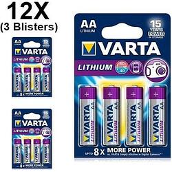 Foto van Varta ultra lithium aa batterijen - 12 stuks (3 blisters a 4st)