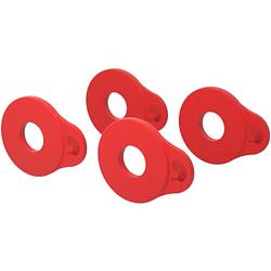 Foto van D'saddario flex lock strap block 4-pack red