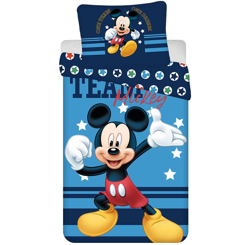 Foto van Disney mickey mouse dekbedovertrek, team - eenpersoons - 140 x 200 cm - katoen