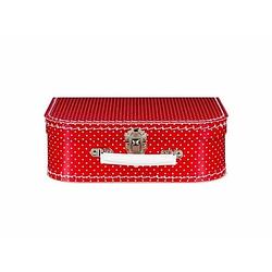 Foto van Kinderkoffertje rood polka dot 25 cm - kinderkoffers